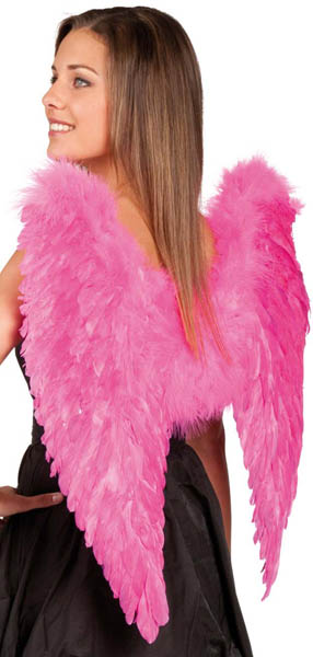 Maxi ailes d'ange plumes fuschia