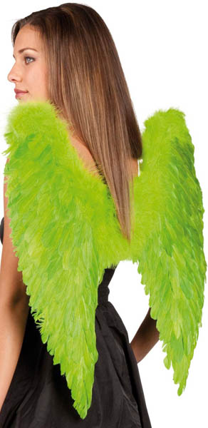 Maxi ailes d'ange plumes vert