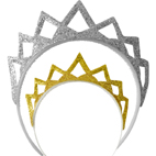 Serre tete couronne paillettes argent ou or
