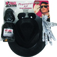 Kit mickael jackson - perruque chapeau lunettes gant