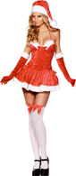 Costume miss santa fever velours taille m
