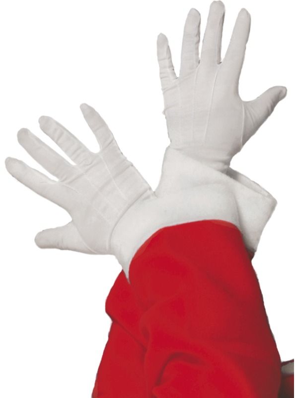 Gants blancs de pere noel