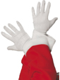 Gants blancs de pere noel