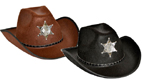 Chapeau de Cow-boy sherif adulte plusieurs couleurs