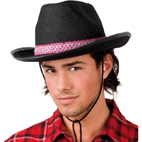 Chapeau de Cow-boy noir eco adulte tailles assorties
