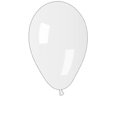 Ballons blanc diam 21 cm - circonf 66 cm - 01 - paquet de 100