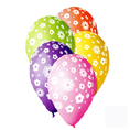 Sachet 10 ballons flowers pastel diam30 cm-cir105cm 5 couleurs ass
