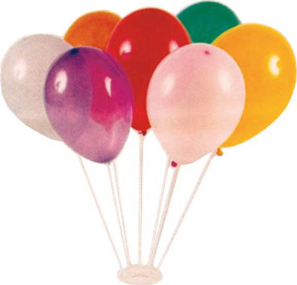 Socle + 7 tiges pour bouquet de ballons avec ballons
