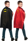 Cape reversible batman/ superman taille standard 6/12 ans environ