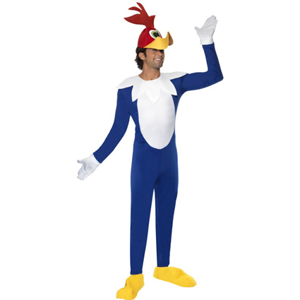 Costume woody woodpecker bleu et blanc taille m