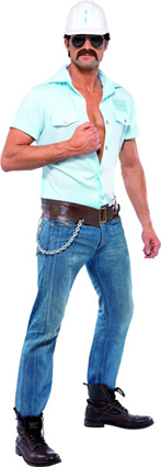 Costume village people ouvrier taille unique licence