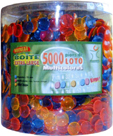 Boite/sachet de 5000 pions plastique transparents multicolores