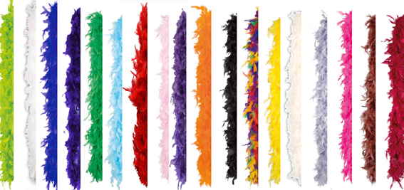 Boa plumes 180 cm - 50 grs env Plusieurs couleurs disponibles