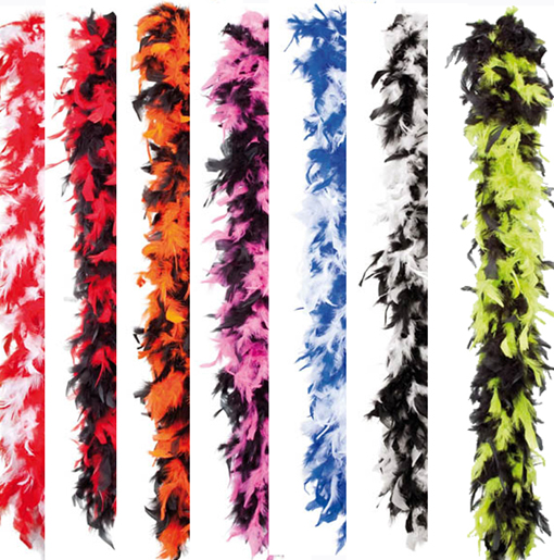 Boa bicolore anis/noir env 180 cm 50 gr